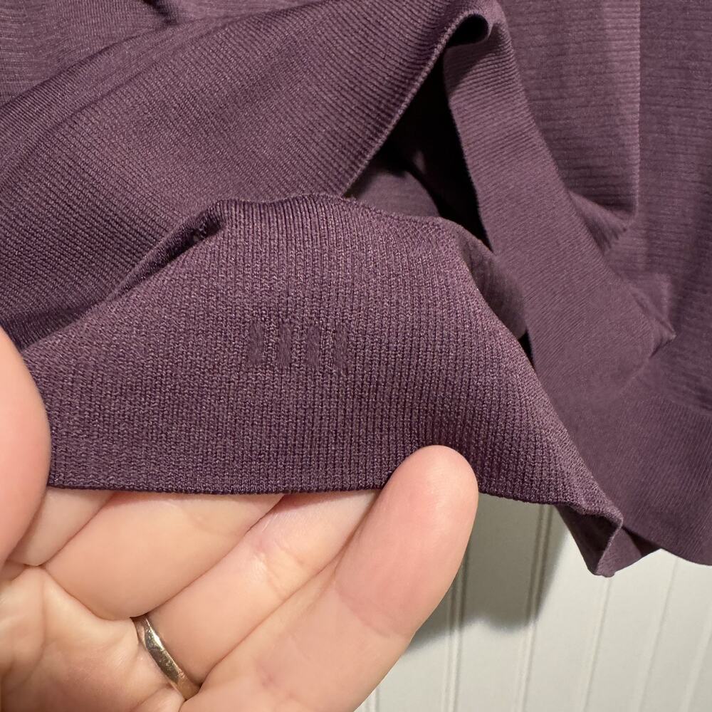 Lululemon Swiftly Breathe Long Sleeve Top Cassis Purple Size 10 - Picture 4 of 5
